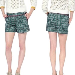 Anthropologie × Corey Lynn Calter In The Square Cuffed Shorts Geo Floral Print 4